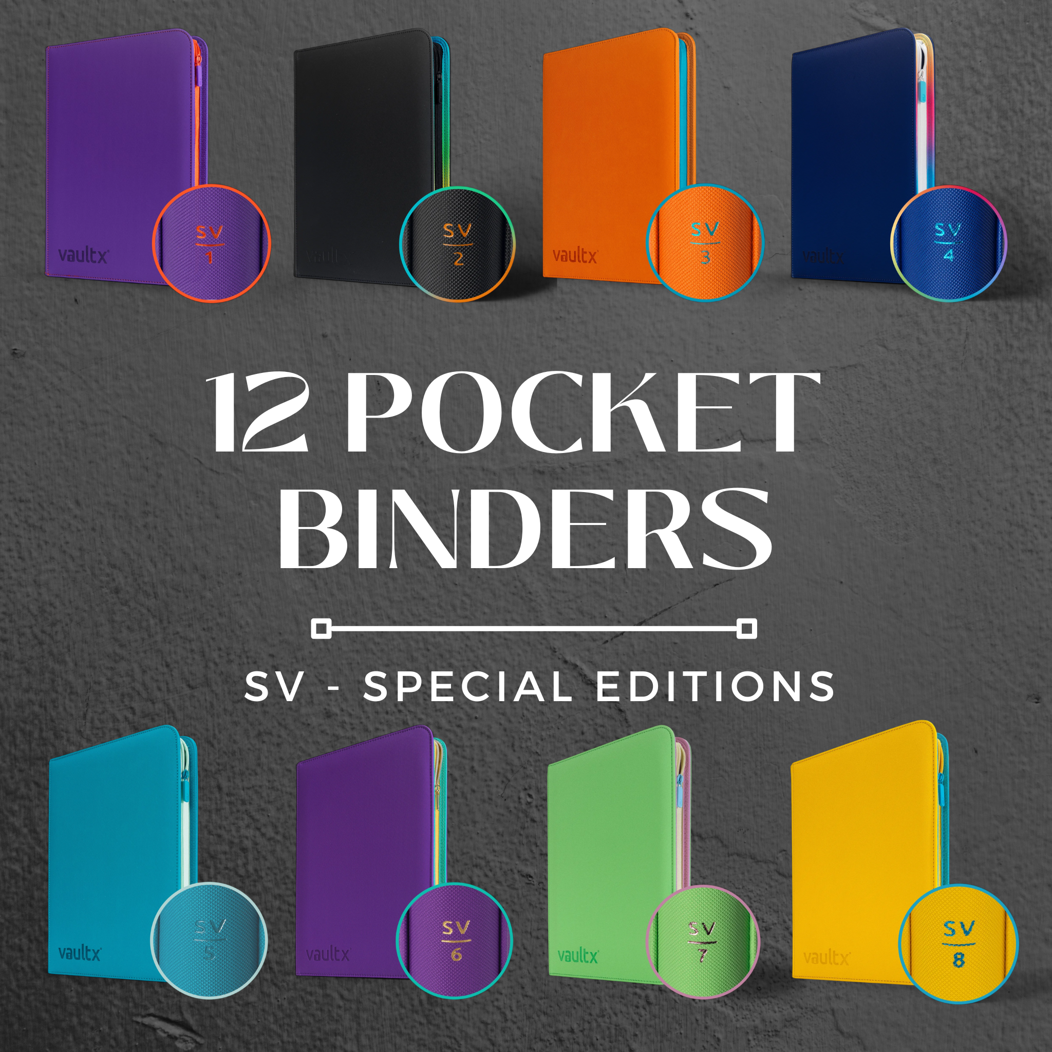 Vault X SV Exo-Tec Zip Binder – 12-Pocket Trading Card Binder