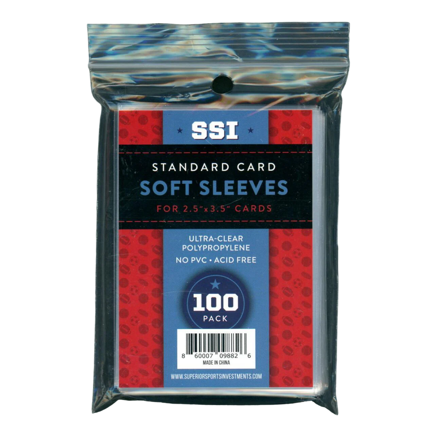 SSI Standard Card Soft Sleeves (Penny Sleeves) - 100 ct SSI Standard Card Soft Sleeves (Penny Sleeves) - 100 ct
