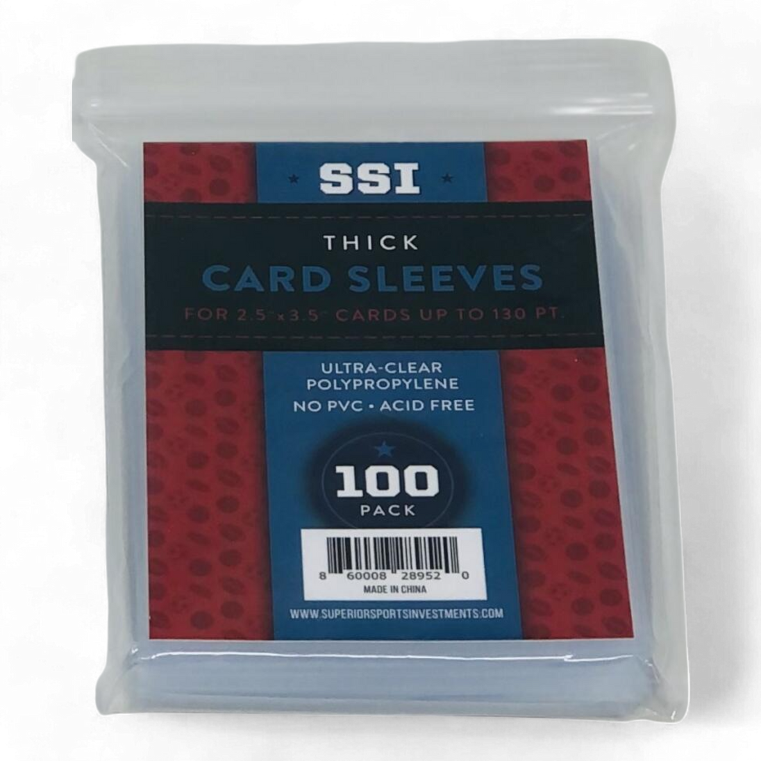 SSI Standard Card Soft Sleeves (Penny Sleeves) - 100 ct SSI Standard Card Soft Sleeves (Penny Sleeves) - 100 ct