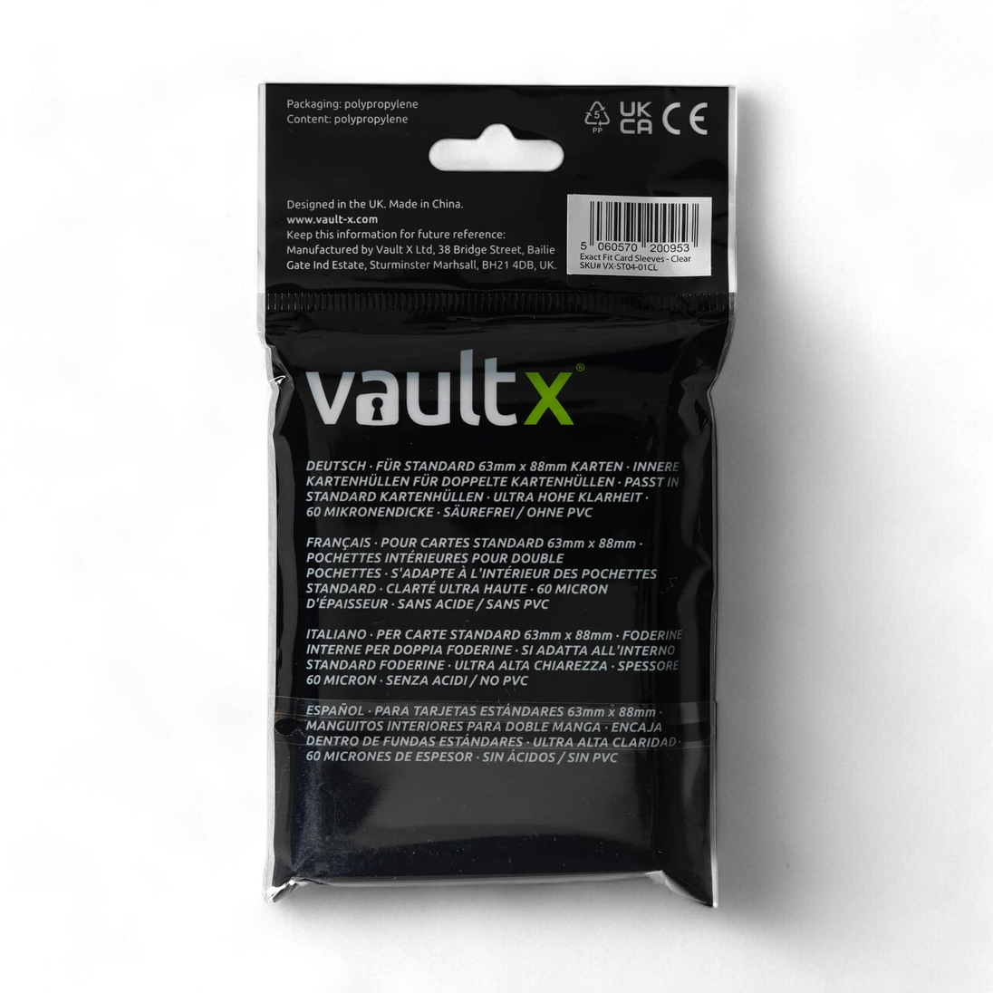 Vault X Exact Fit Card Sleeves 100ct Inner Sleeves Vault X Exact Fit Card Sleeves 100ct Inner Sleeves