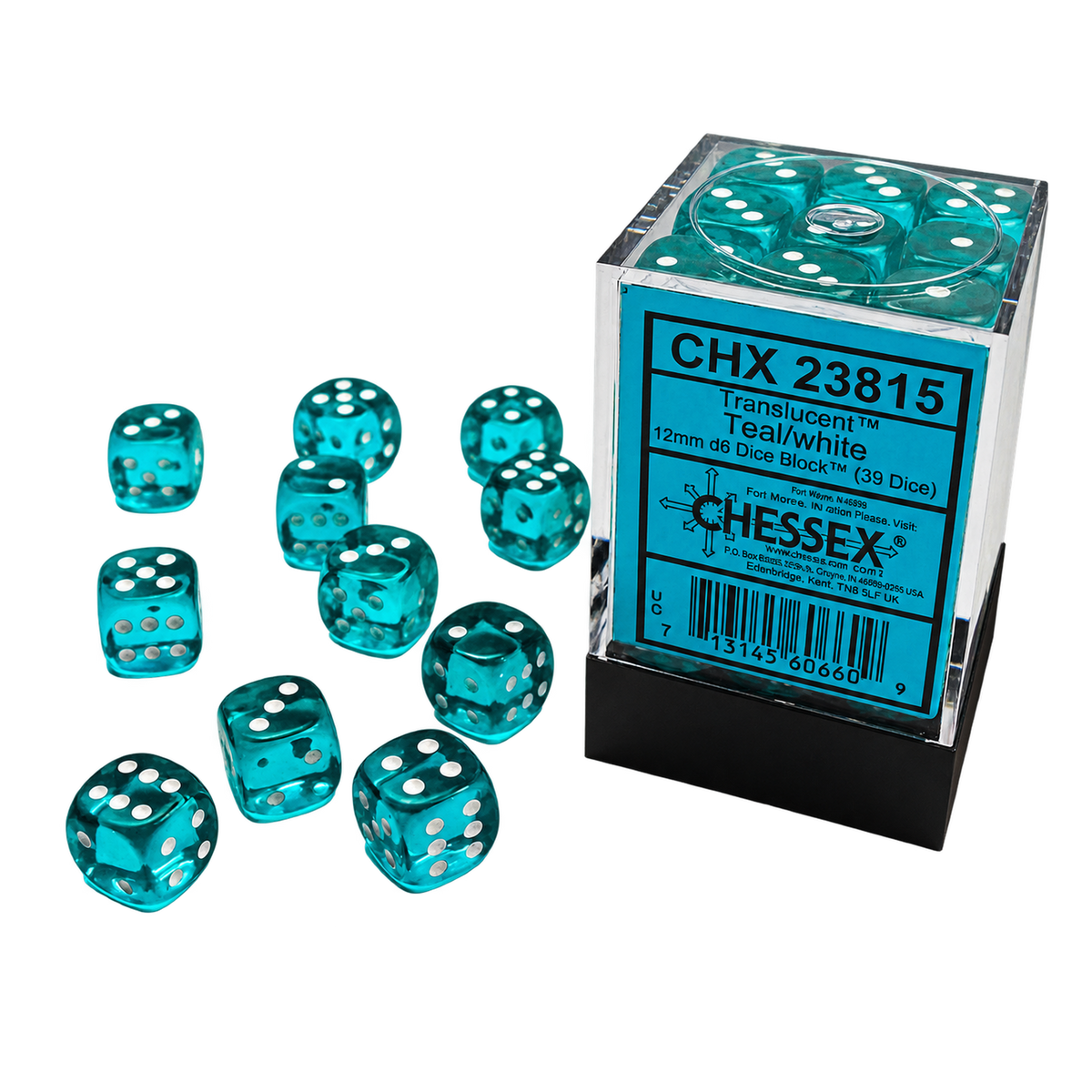 CHX23815 Translucent: Teal/White