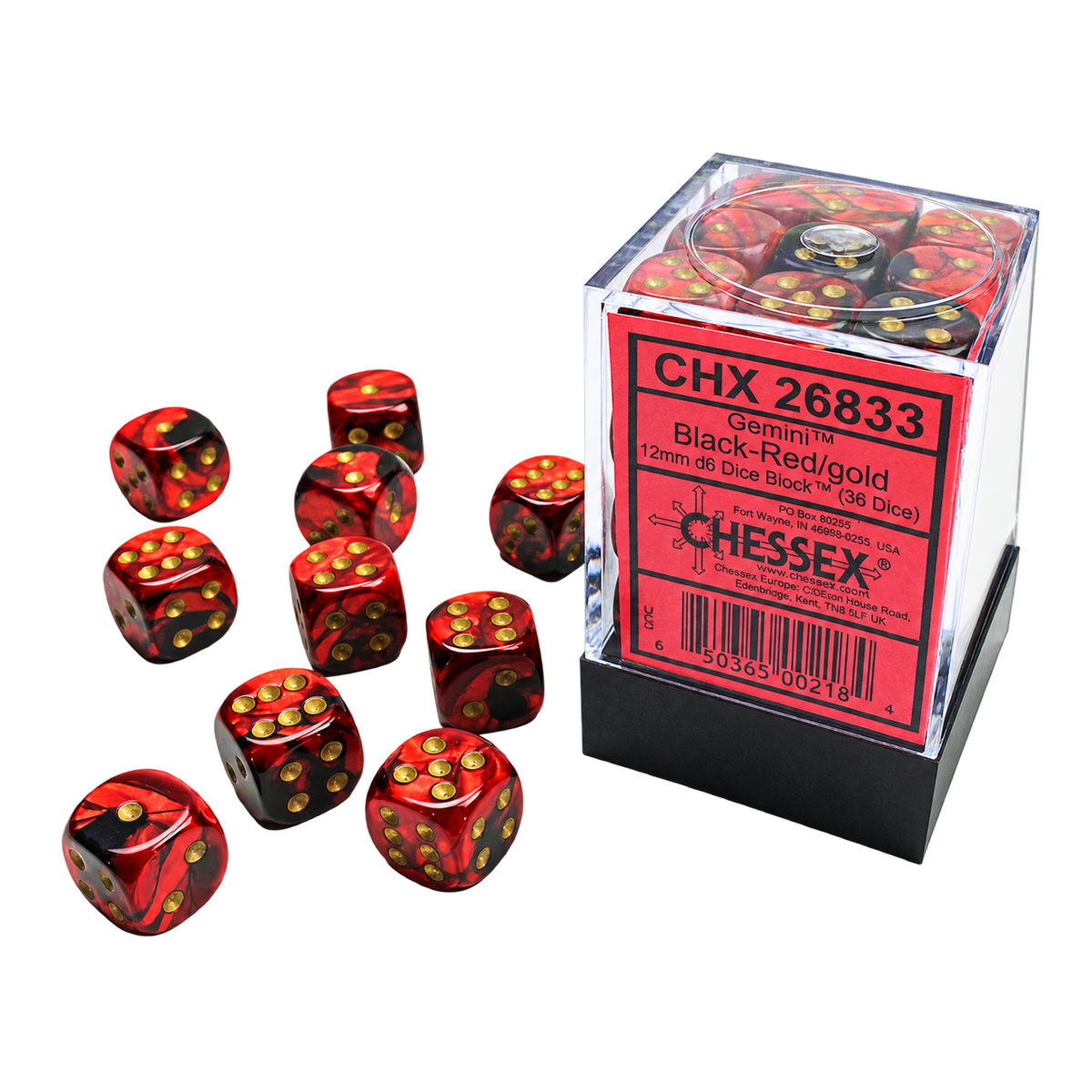 CHX26833 Gemini: Black-Red/Gold