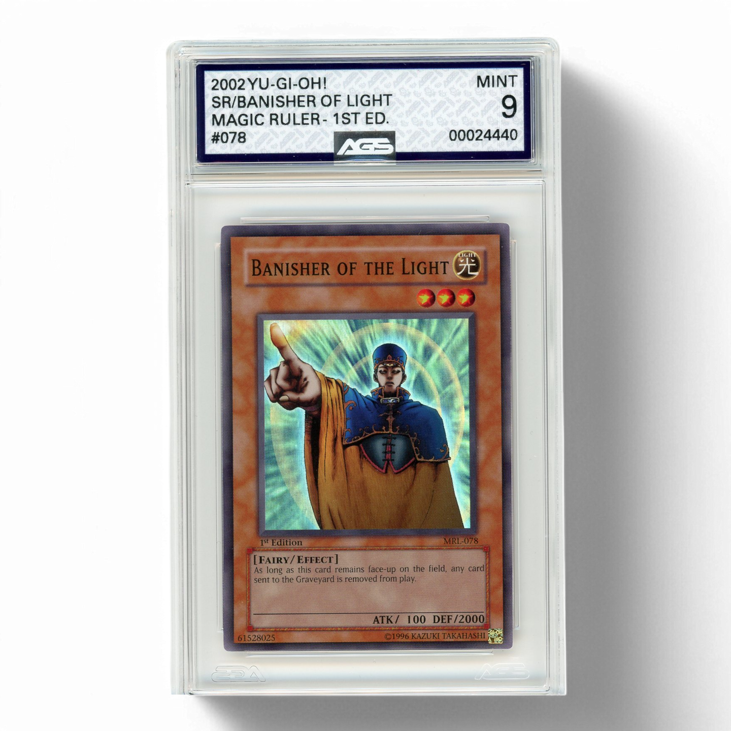 2002 Yu-Gi-Oh! Banisher Of The Light Magic Ruler 1st Ed Super Rare AGS 2002 Yu-Gi-Oh! Banisher Of The Light Magic Ruler 1st Ed Super Rare AGS