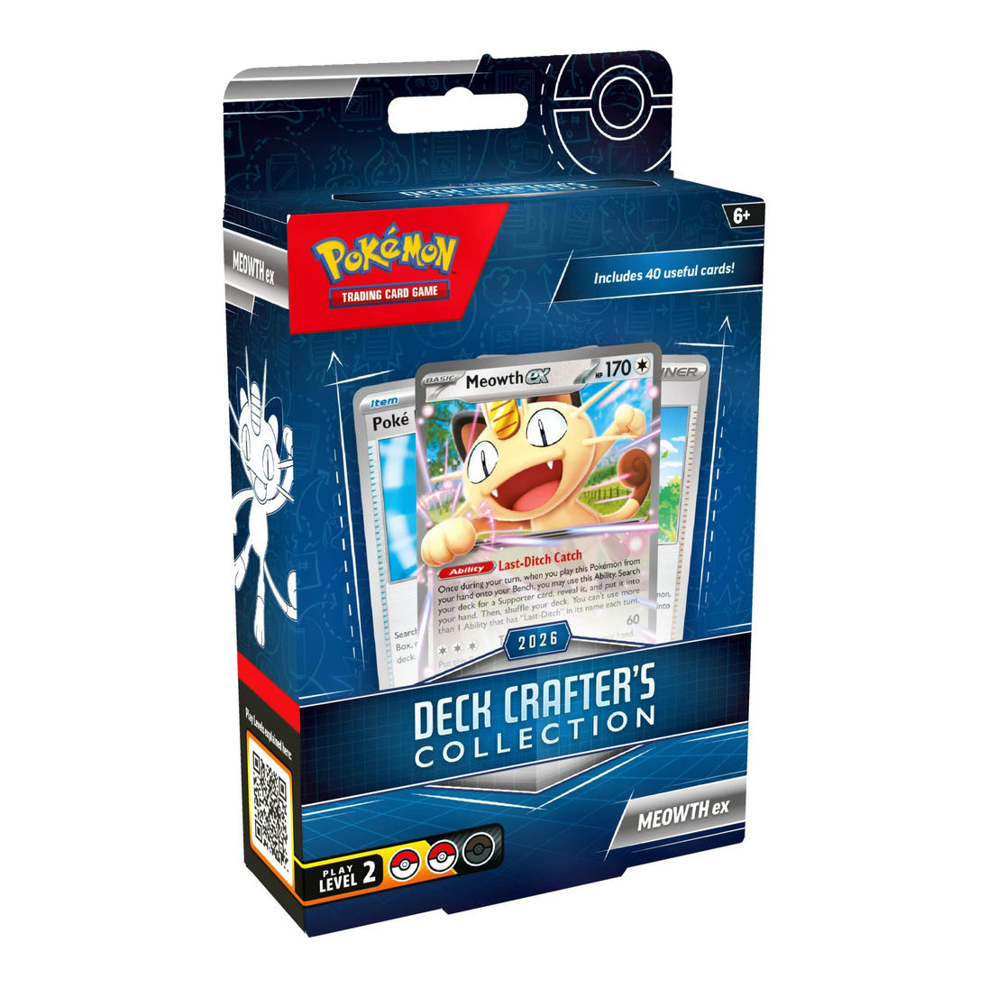 Pokémon Deck Crafter's Collection 2026 featuring Meowth ex - English retail box