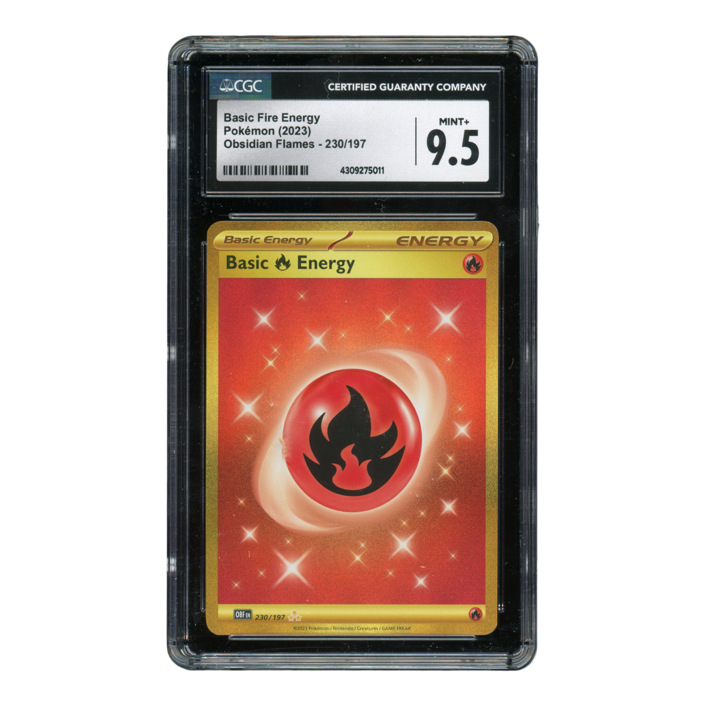 Pokemon Basic Fire Energy - CGC 9.5 (4309275011)